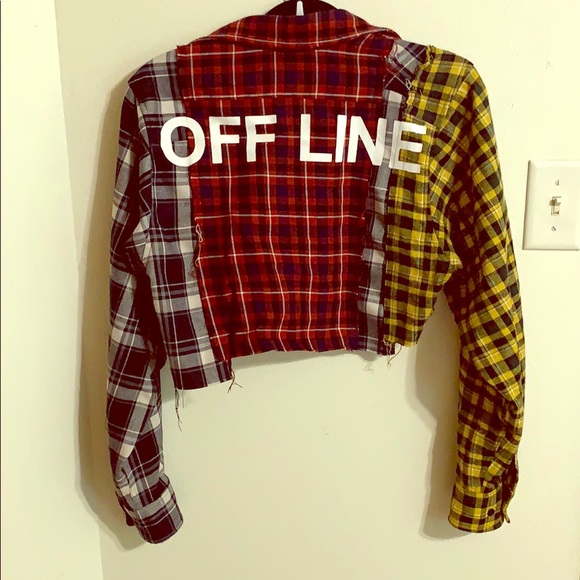 Fashion nova crop top flannel - Picture 1 of 3